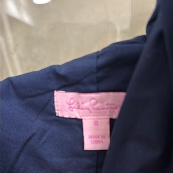 Lilly Pulitzer One-Shoulder Navy and Gold Striped Dress - Picture 6 of 6